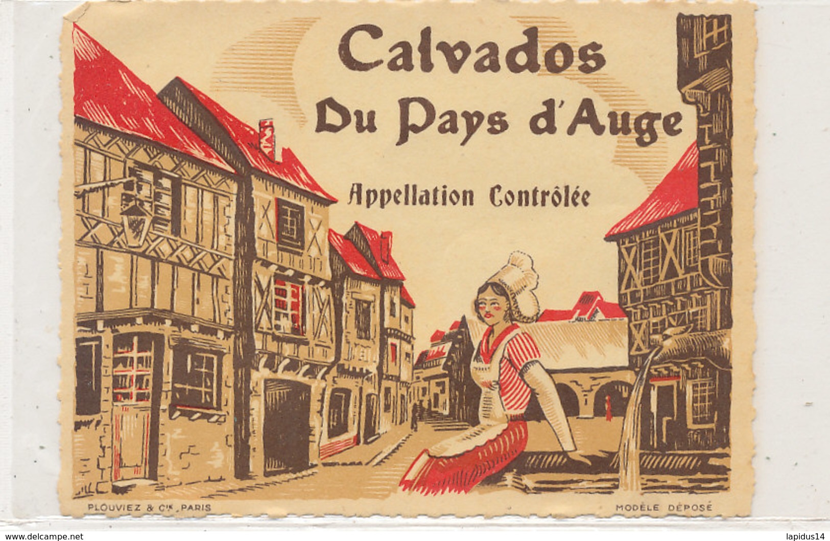 539 / ETIQUETTE -   CALVADOS    DU PAYS D'AUGE APPELLATION CONTROLEE - Other & Unclassified