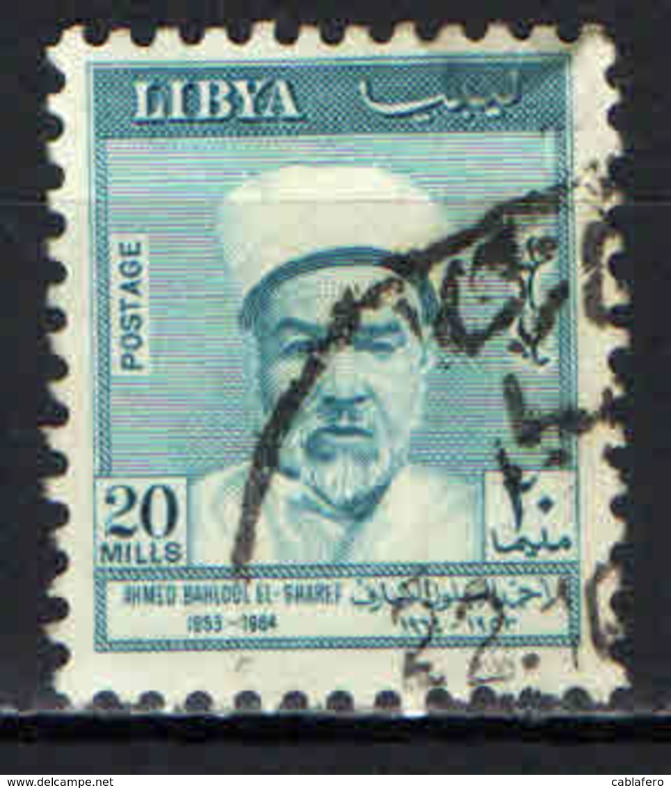 LIBIA - 1964 - AHMED BAHLOUL EL-SHAREF - POETA MORTO NEL 1953 - USATO - Libia