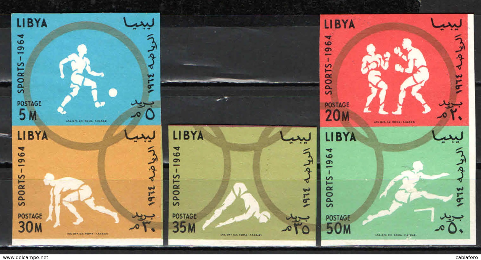 LIBIA - 1964 - OLIMPIADI DI TOKIO - USATI - Libia