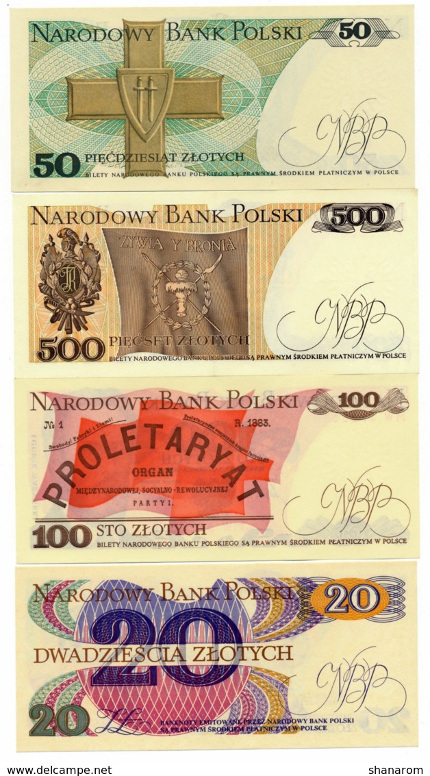 POLOGNE // Set Of Four Note // AU/SPL - Poland