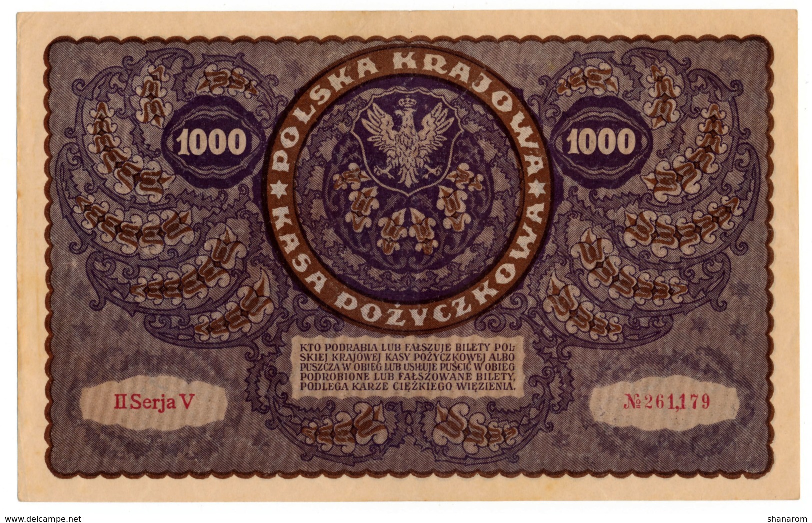 POLOGNE // 1919 // 1 000 Marek // XF/SUP - Poland