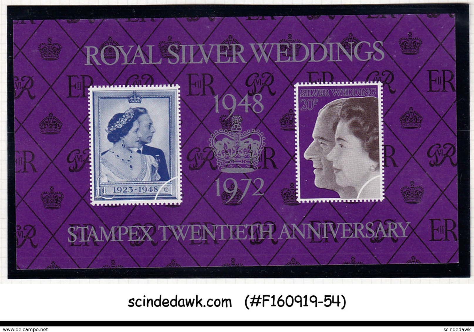 GREAT BRITAIN - 1972 ROYAL SILVER WEDDING / STAMPEX - MIN/SHT MNH - Blocks & Kleinbögen