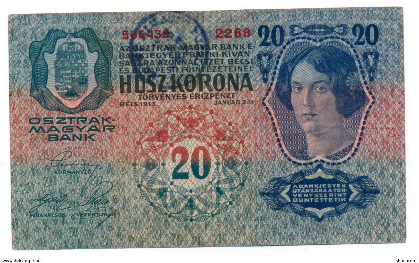 AUTRICHE // 1913 // 20 KORONA // VF/TTB - Austria