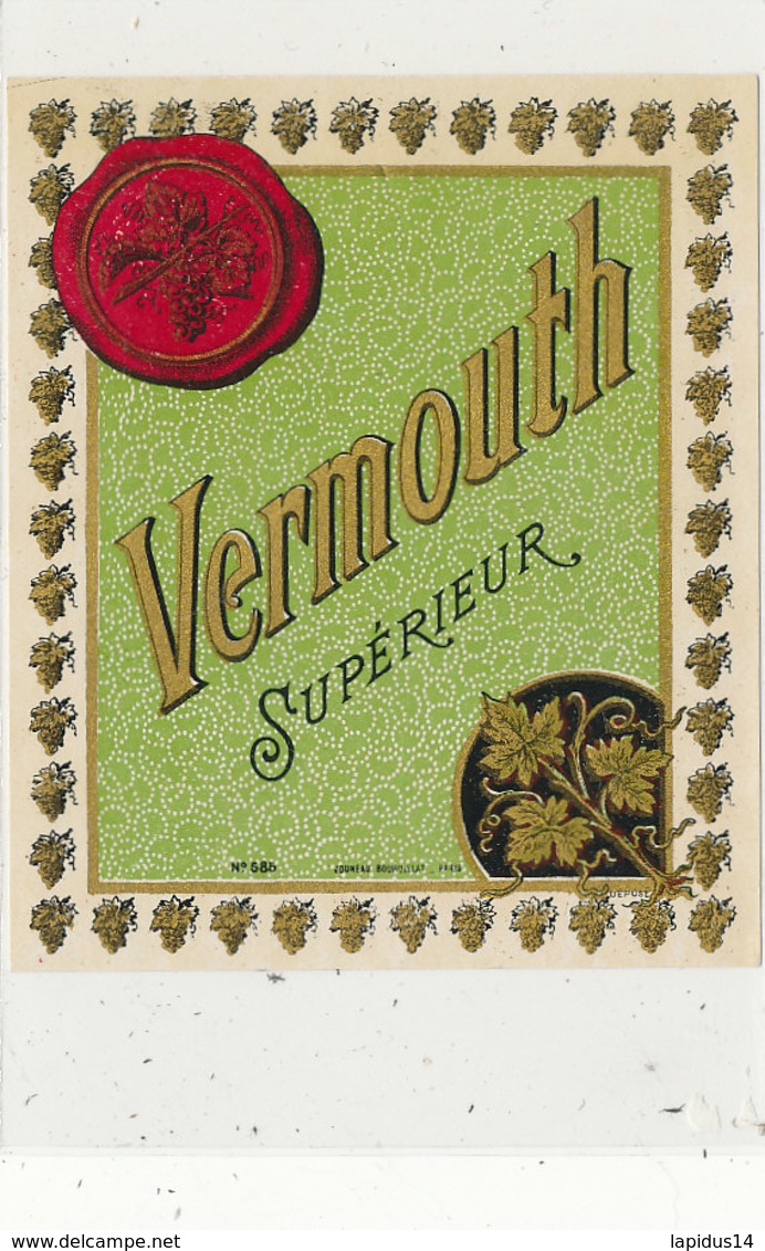 AN 674 / ETIQUETTE     VERMOUTH  SUPERIEUR  N° 585 - Other & Unclassified