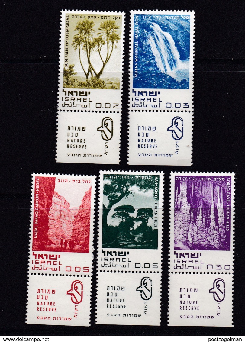 ISRAEL, 1970, Unused Stamp(s), With Tab, Nature Reserve, SG432-436, Scannr. 17624 - Ongebruikt (met Tabs)