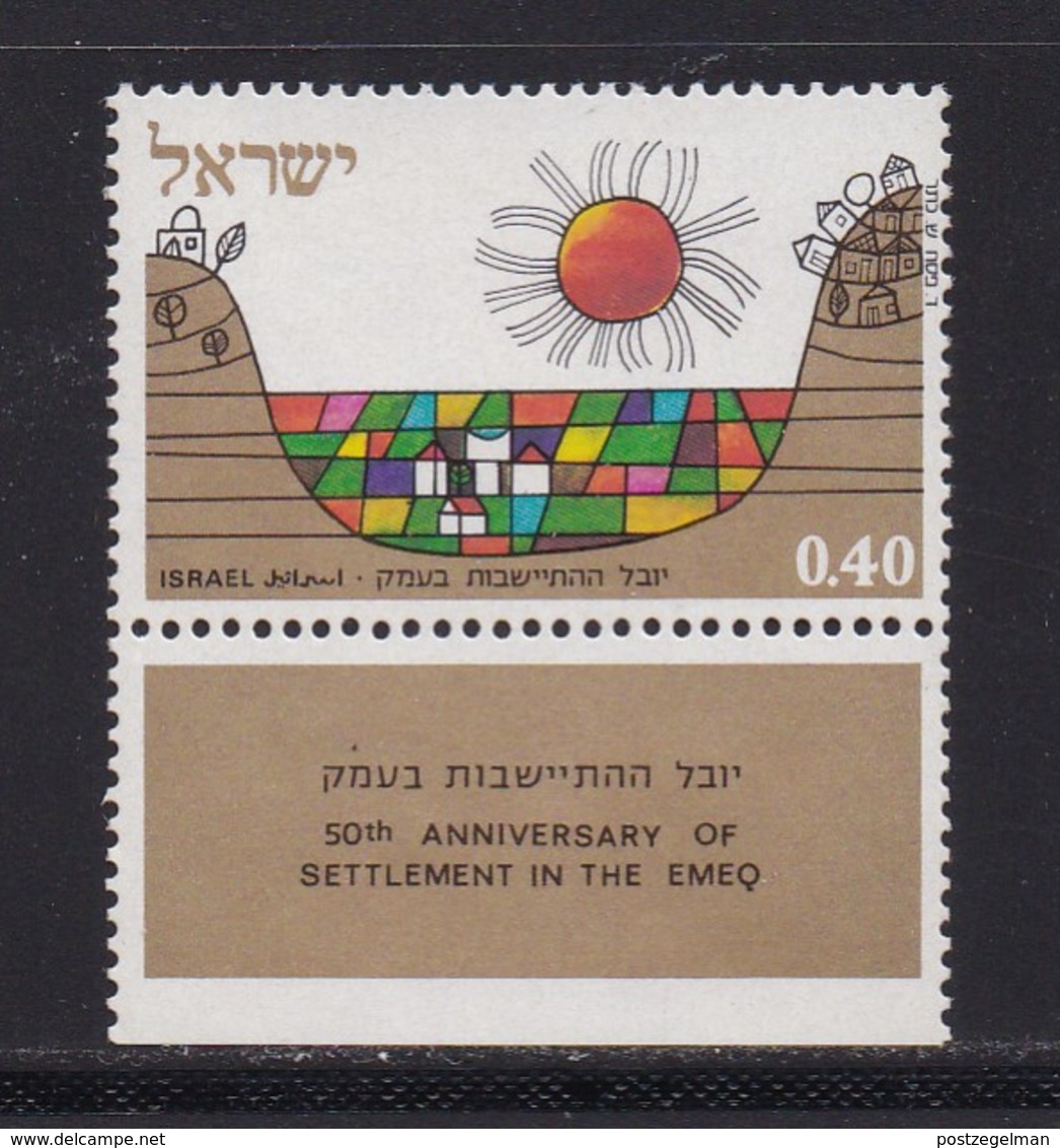 ISRAEL, 1971, Unused Stamp(s), With Tab, Emeg Settlement, SG487, Scannr. 17649 - Ongebruikt (met Tabs)