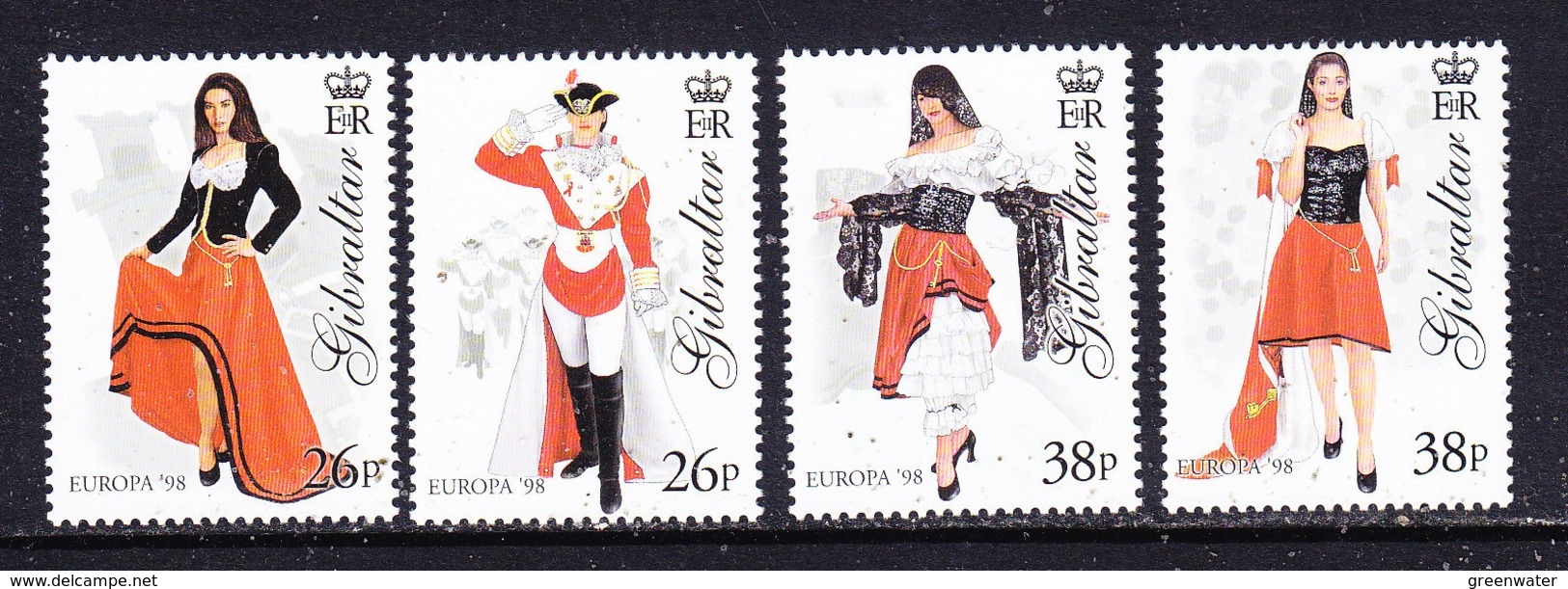 Europa Cept 1998 Gibraltar 4v ** Mnh (45220K) ROCK BOTTOM PRICE - 1998