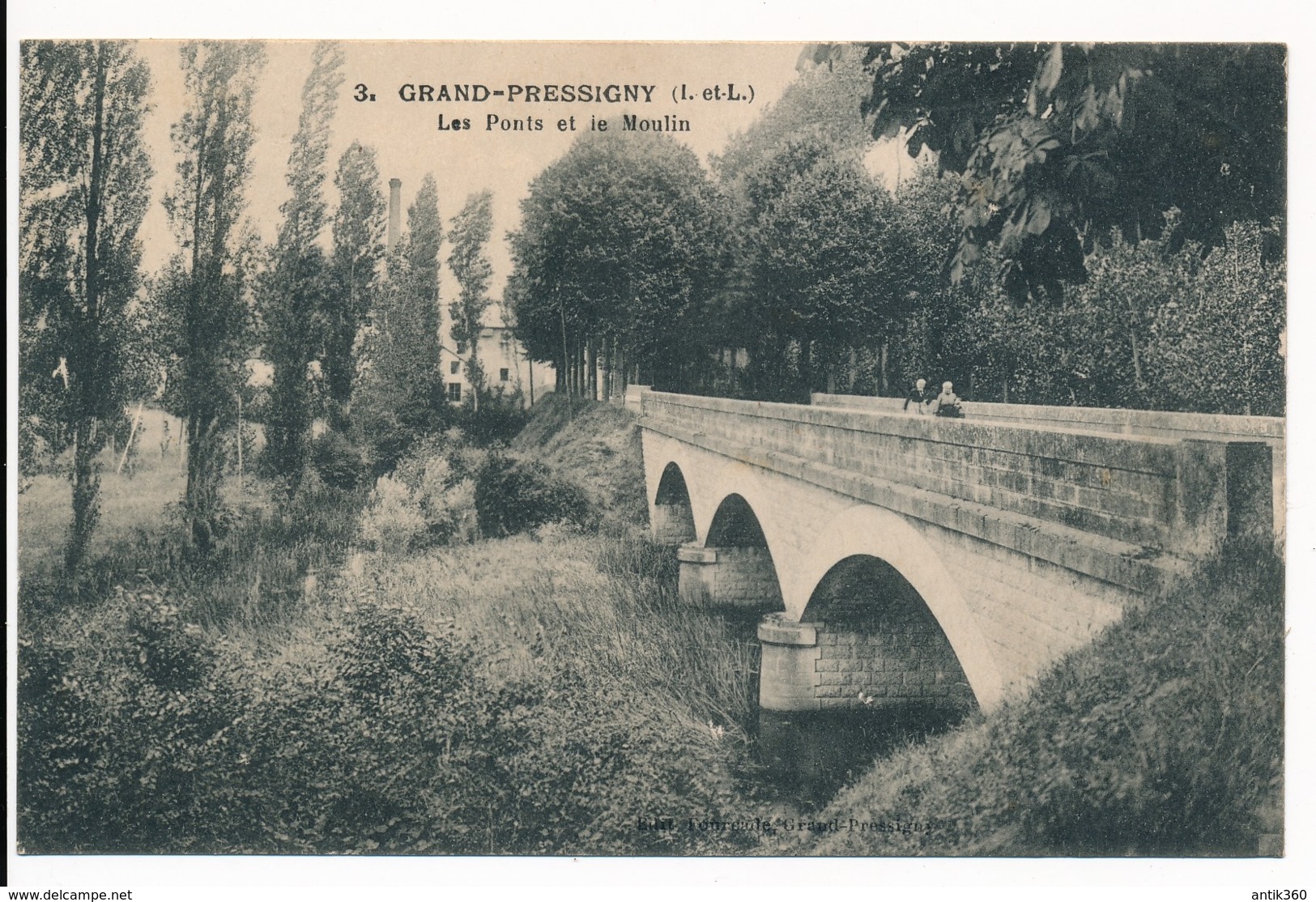 CPA 37 LE GRAND PRESSIGNY Les Ponts Et Le MOULIN - Le Grand-Pressigny