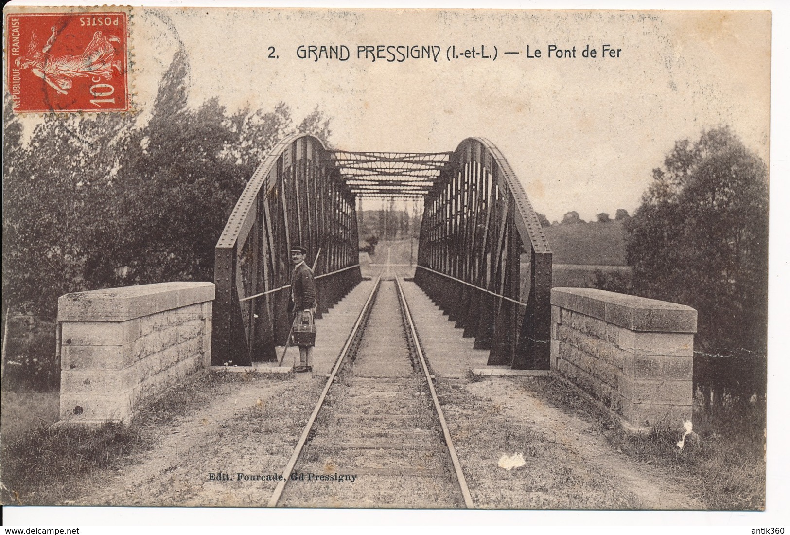 CPA 37 LE GRAND PRESSIGNY Carte Rare Le Pont De Fer - Le Grand-Pressigny