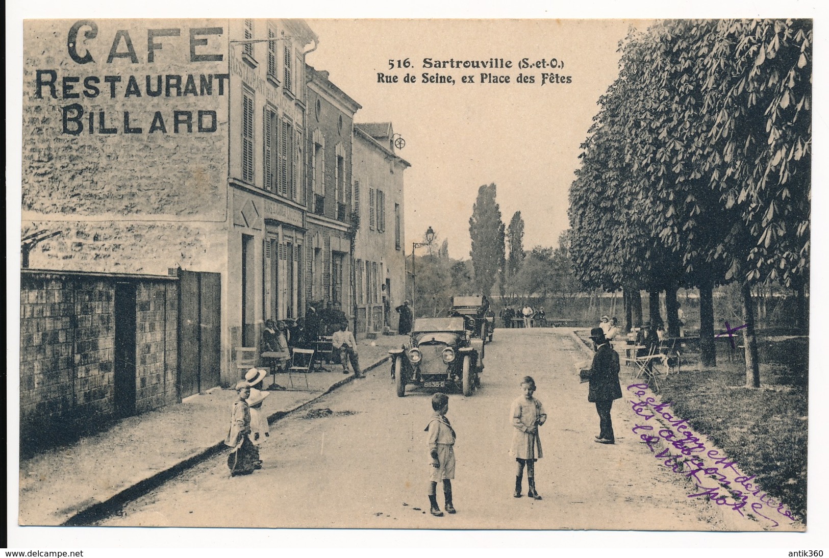 CPA 78 SARTROUVILLE Rue De Seine Ex Place Des Fêtes Belle Carte Animée - Sartrouville