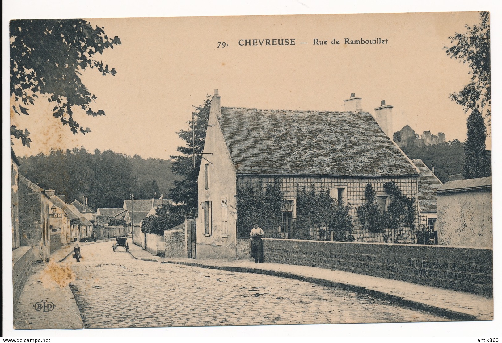 CPA 78 CHEVREUSE Rue De Rambouillet - Belle Carte - Chevreuse