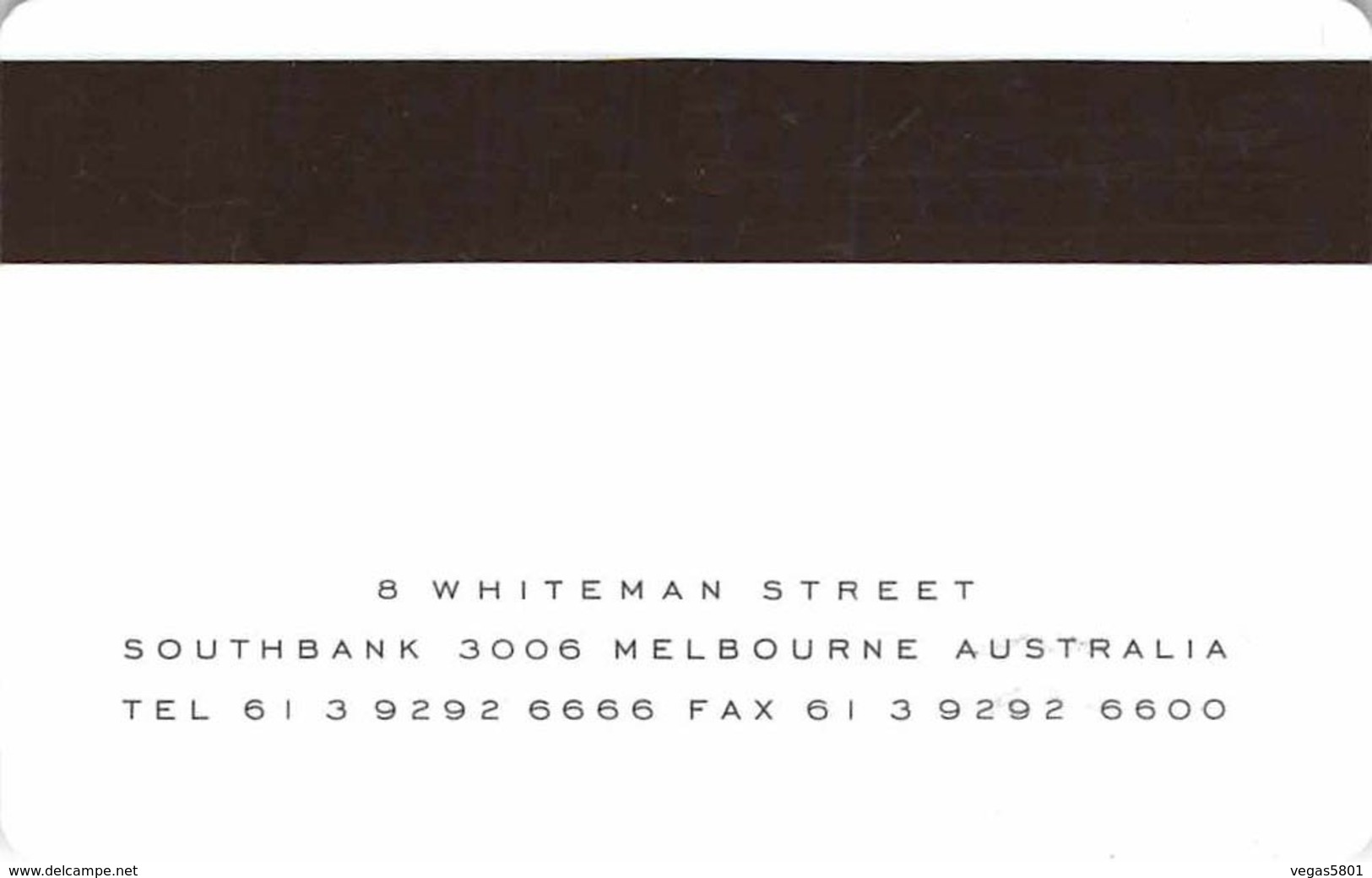 CROWN TOWERS - Melbourne, Australia - Hotel Room Key Card, Hotelkarte, Schlüsselkarte, Clé De L'Hôtel - Hotelkarten