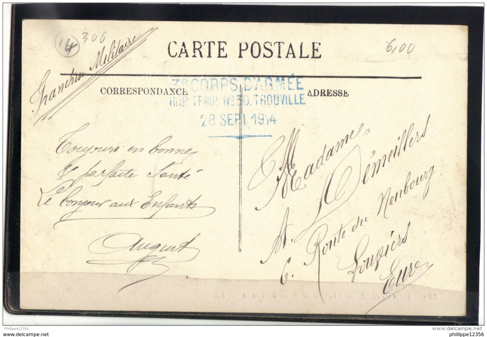 14306 . DEAUVILLE . CHATEAU DE M. DE ROTHSCHILD . LL . CIRCULEE EN 1914 - Deauville