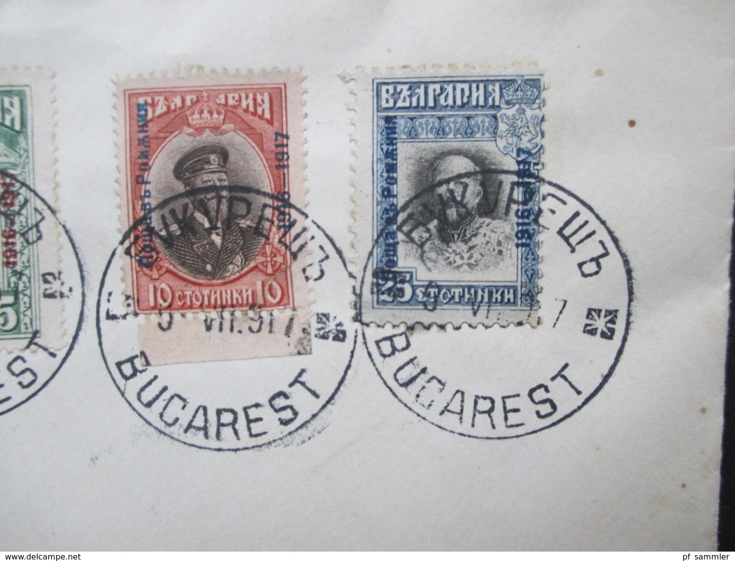 Bulgarien 1917 Blankoumschläge Mit Freimarken Des Jahres 1911 Teilweise Mit Aufdruck In Verschiedenen Farben!! - Storia Postale