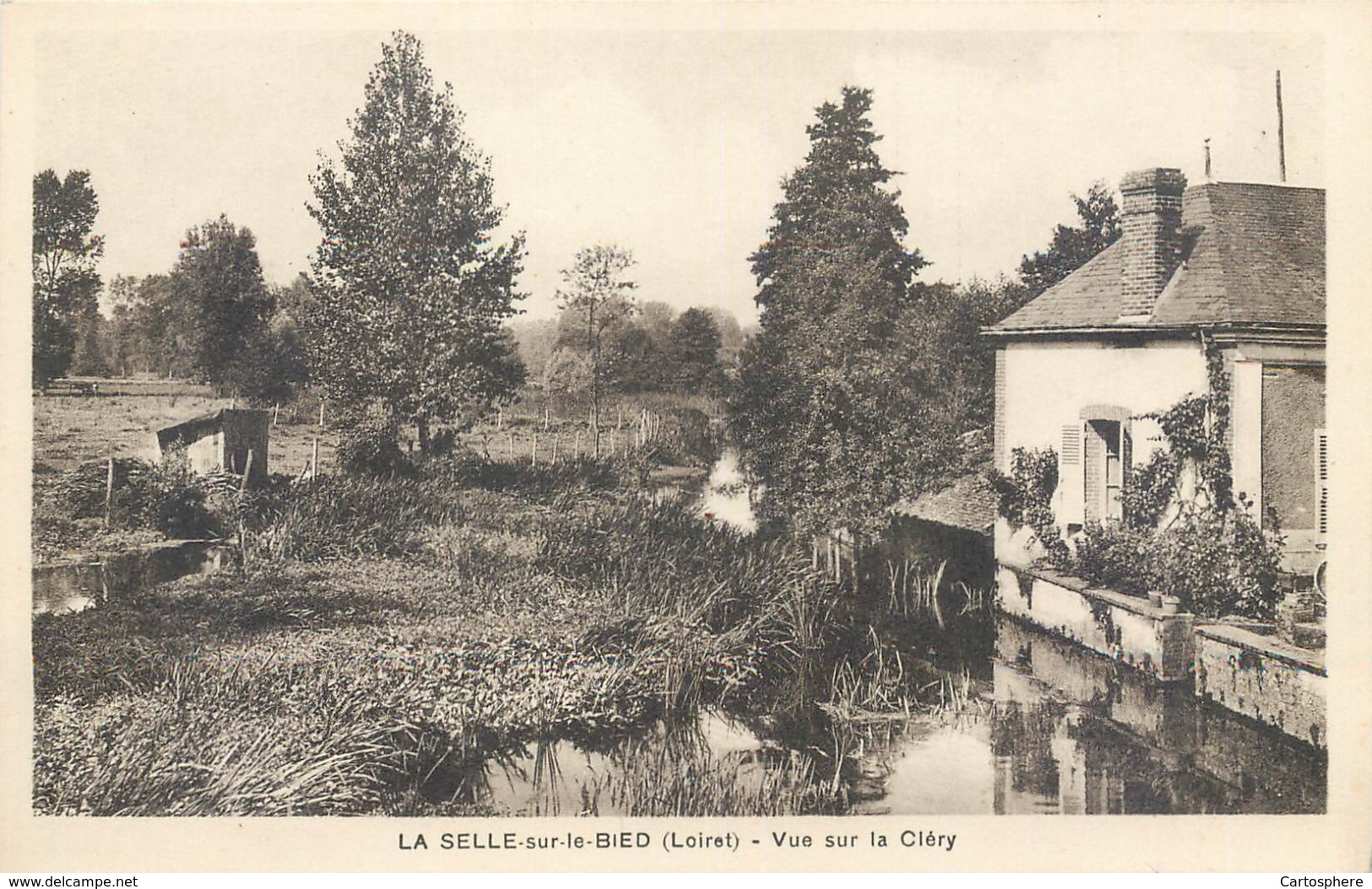 CPA 45 Loiret La Selle Sur Le Bied Vue Sur La Cléry Lavoir - Autres & Non Classés