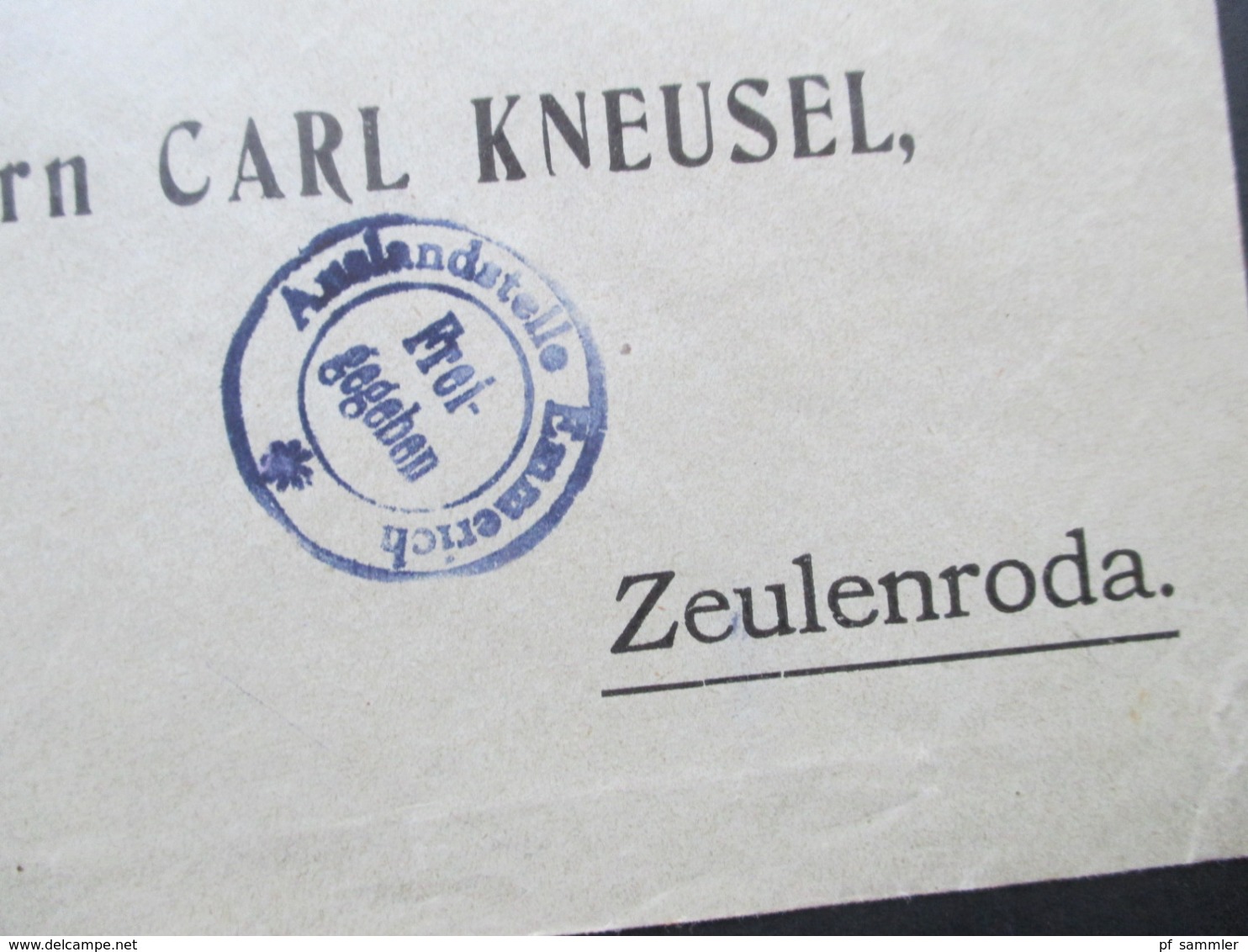 1916 10 Auslandsbelege M. Joosten Amsterdam - Zeulenroda Alle Mit Zensurstempel Auslandsstelle Emmerich Freigegeben - Storia Postale