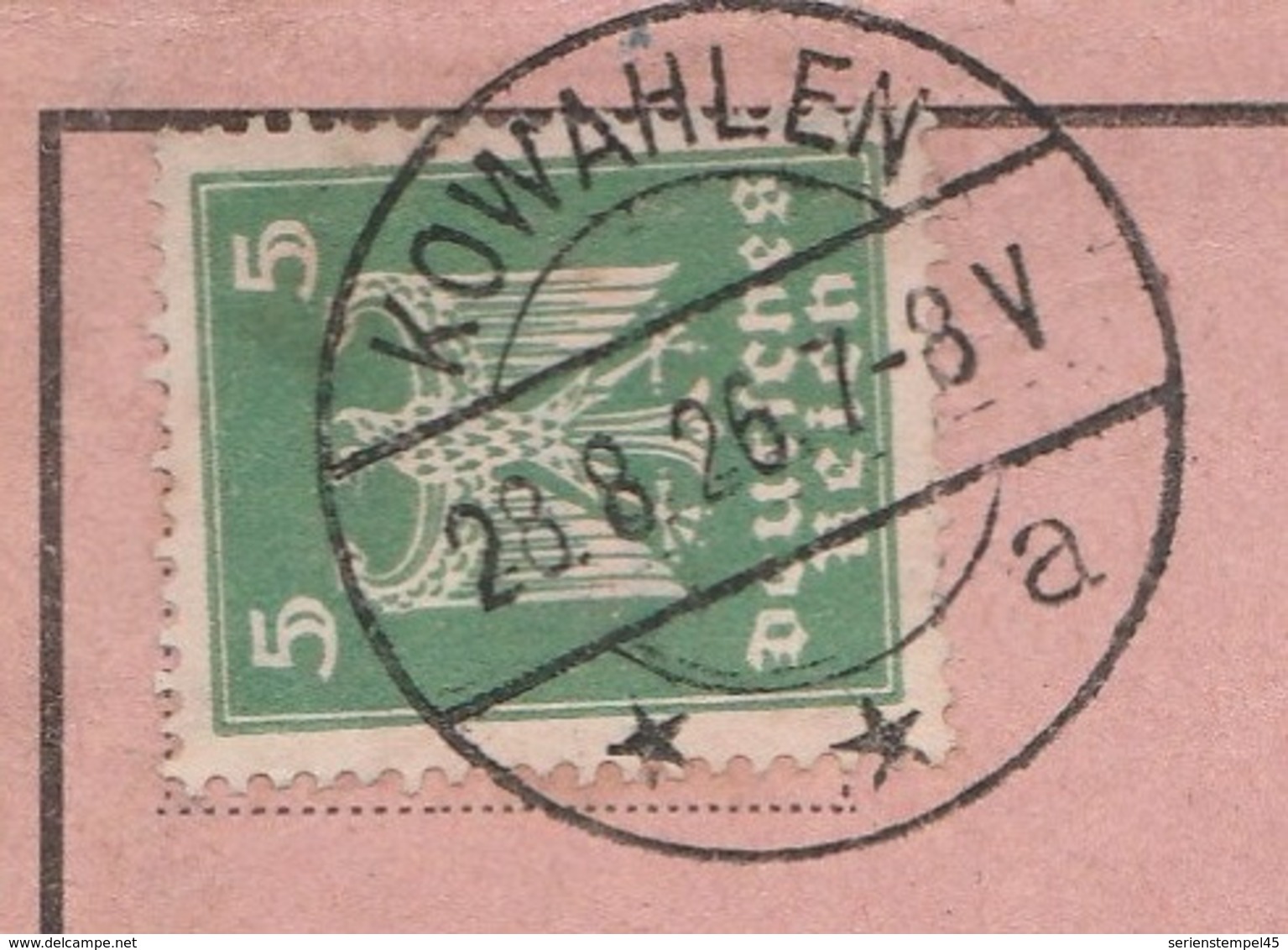 Ostpreussen Deutsches Reich Karte Mit Tagesstempel Kowahlen **a 1926 LK Oletzko RB Gumbinnen - Briefe U. Dokumente