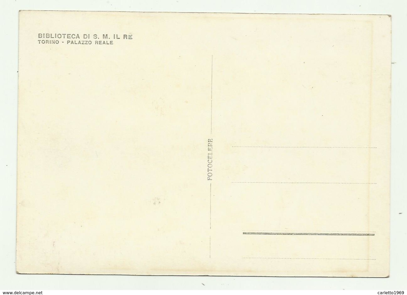 TORINO - BIBLIOTECA DI S.M. IL RE - PALAZZO REALE - NV FG - Altri & Non Classificati