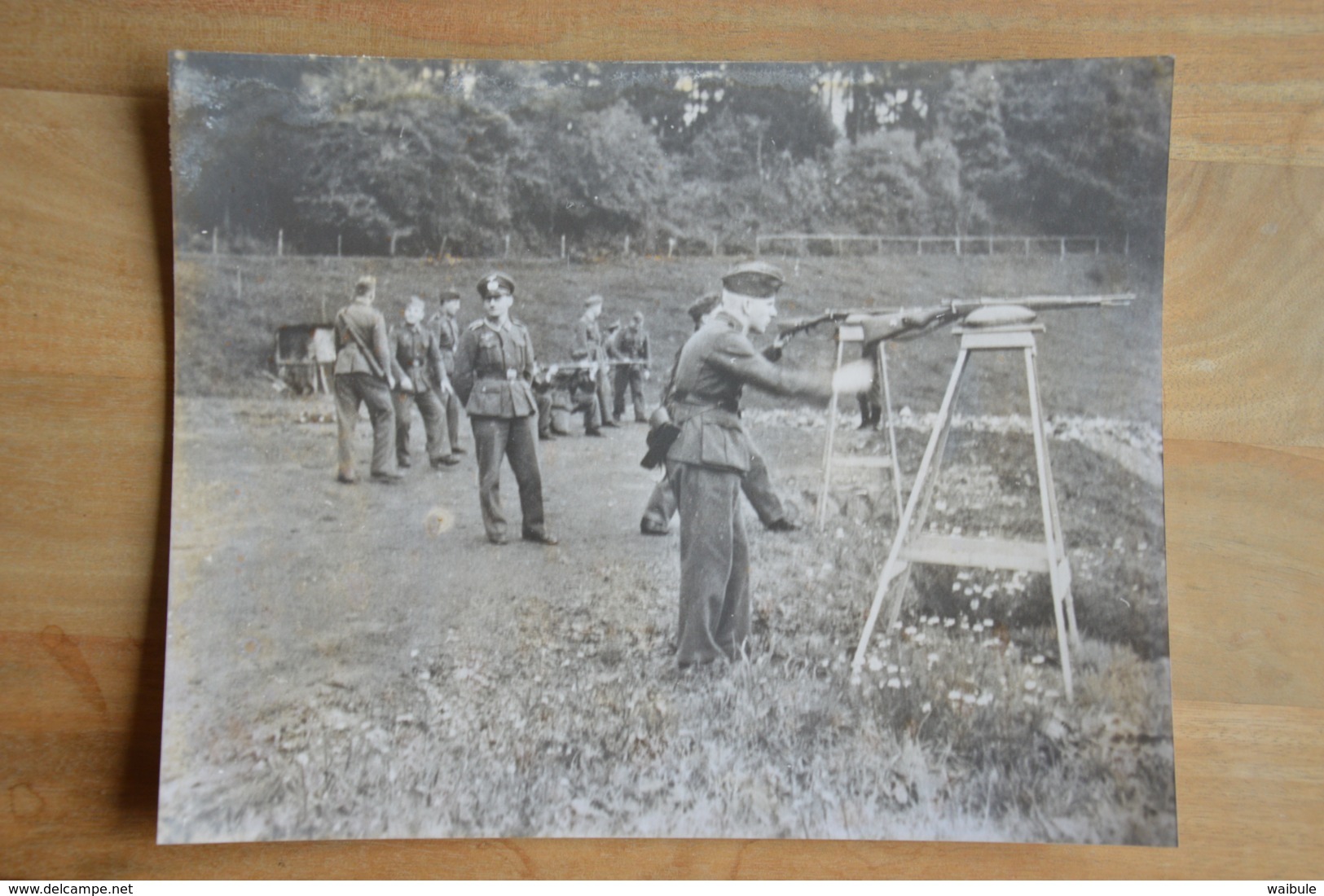 Spa Ou Région Soldats Allemands Stand De Tir (vieille Photo (reproduction?) 23 X 37) - Sonstige & Ohne Zuordnung