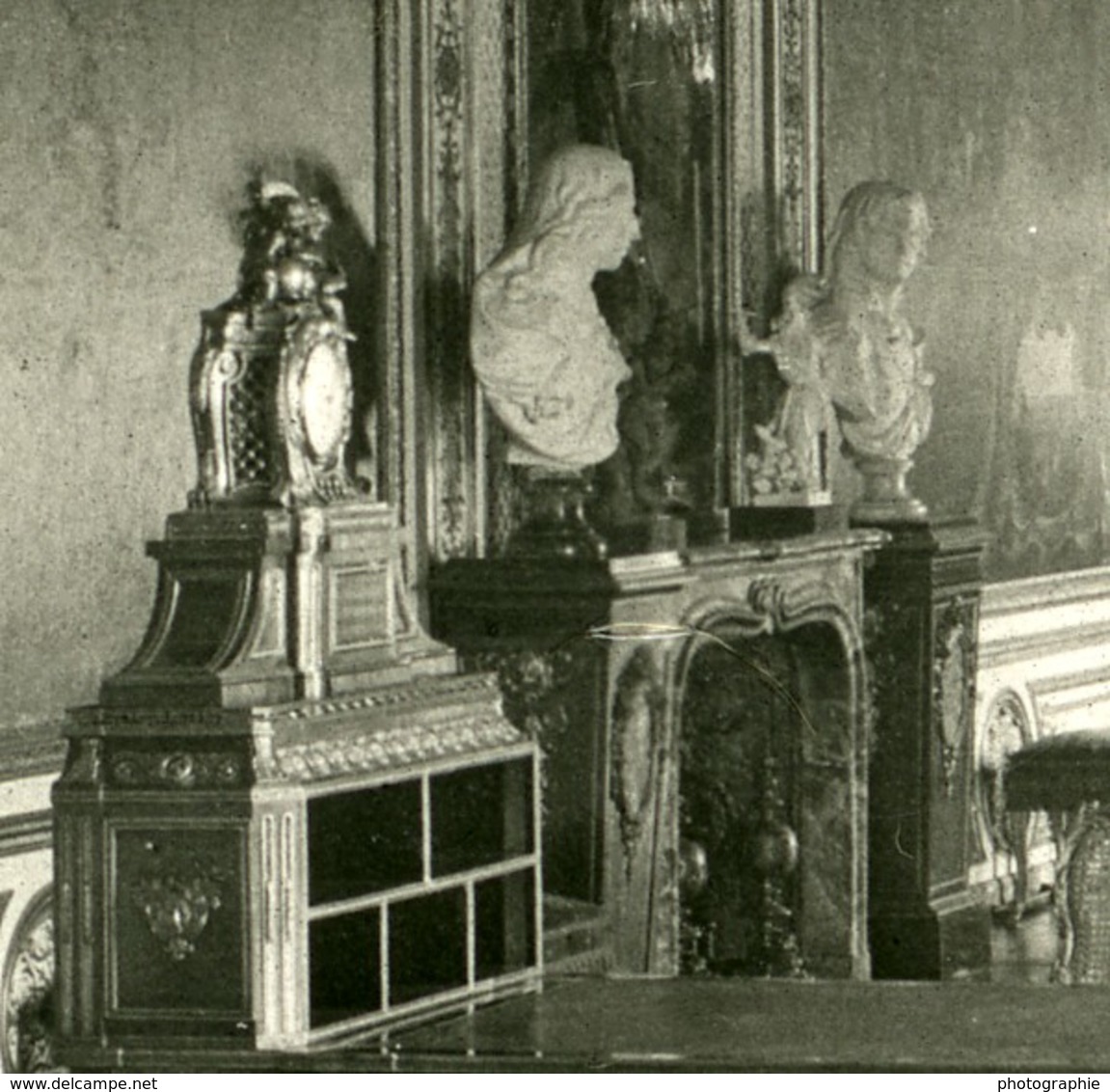 France Chateau De Chantilly Galerie Des Batailles Ancienne Photo Stereo NPG 1900 - Stereoscopio