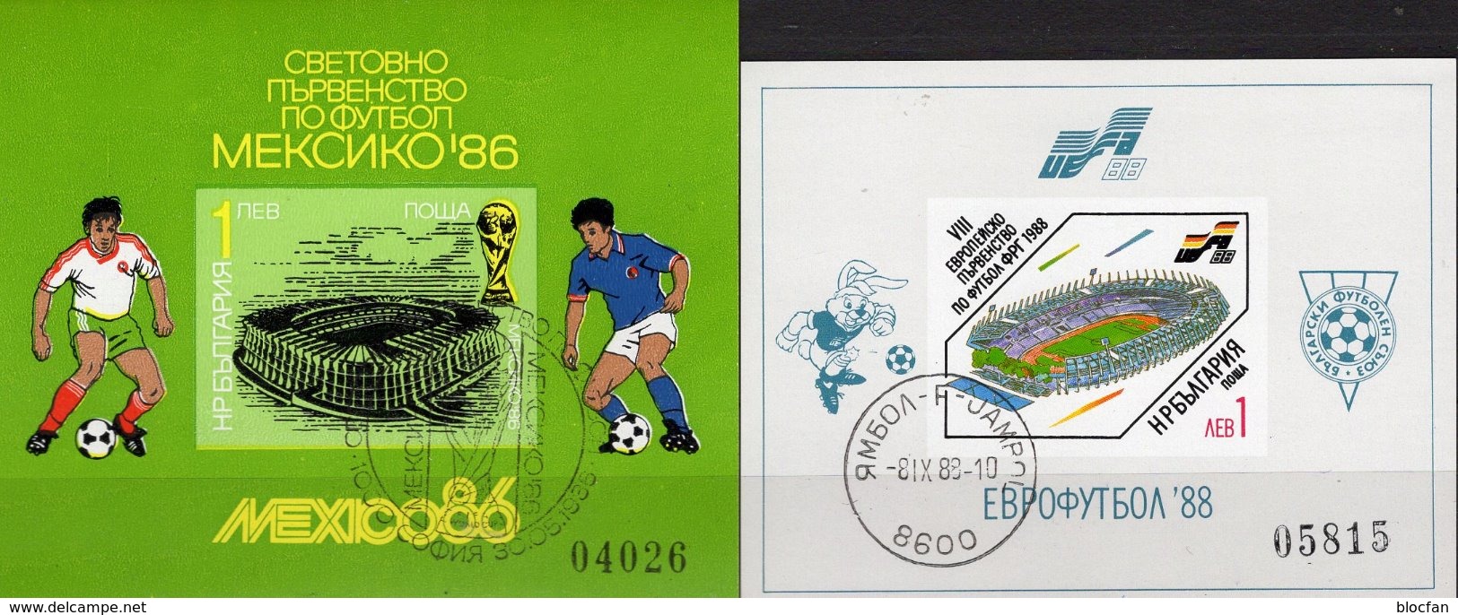 Stadion 1986 Bulgarien Blocks 166+178B O 35€ Fußball EM/WM Mexico Bloque Blocs Hoja Sport Sheets Bf Soccer BULGARIE - 1986 – Mexico