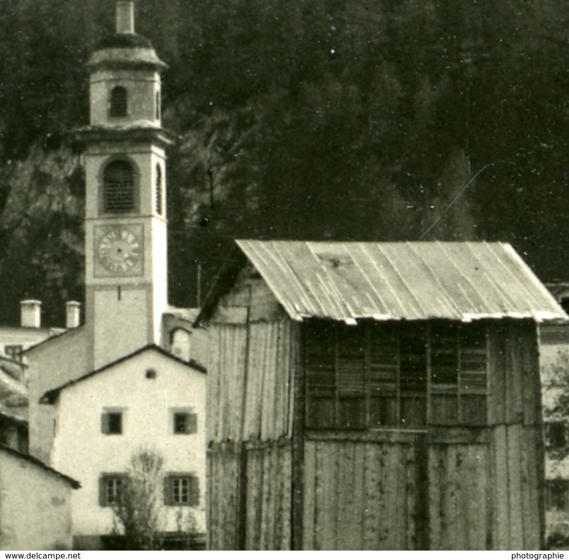 Suisse Sils Maria Piz Da La Margna Ancienne Photo Stereo 1900 - Photos Stéréoscopiques