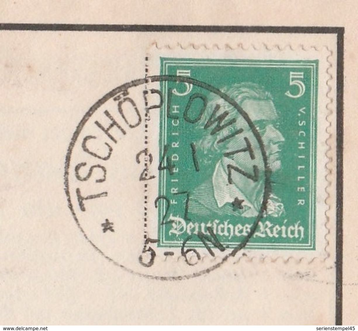 Schlesien Deutsches Reich Karte Mit Tagesstempel Tschöplowitz ** 1927 Kreis Brieg - Briefe U. Dokumente