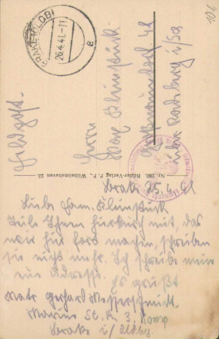 Panzerschiff Mit Flugzeug, Feldpost, Postkarte, Kriegsmarine, Drittes Reich, Militär - Weltkrieg 1939-45