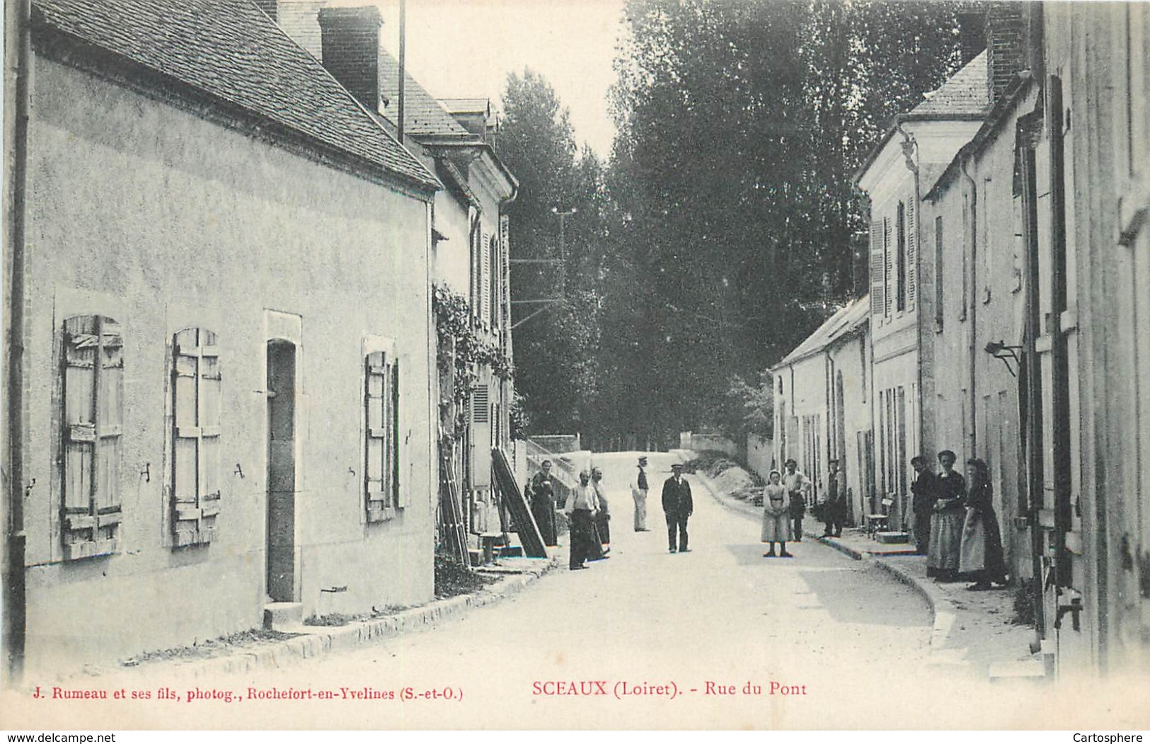 CPA 45 Loiret Sceaux Du Gatinais Rue Du Pont - Autres & Non Classés