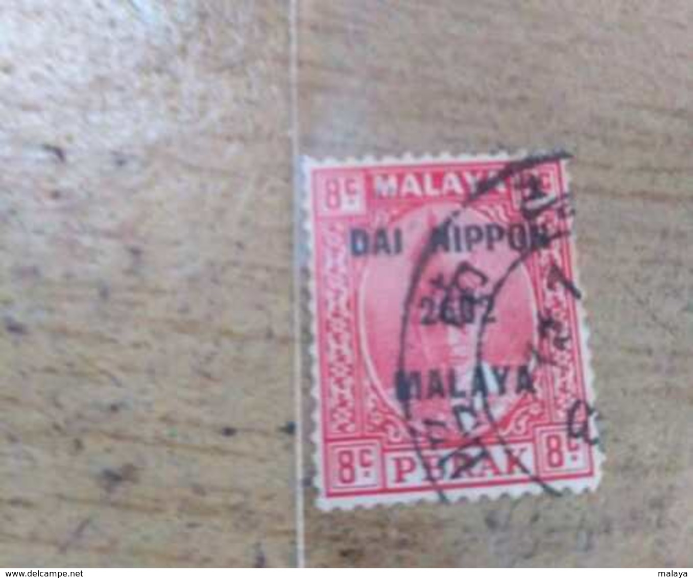 MALAYA JAPANESE OCCUPATION DAI NIPPON 2602 1942 1945 Japan Perak 8c Red SG J248 - Japanese Occupation