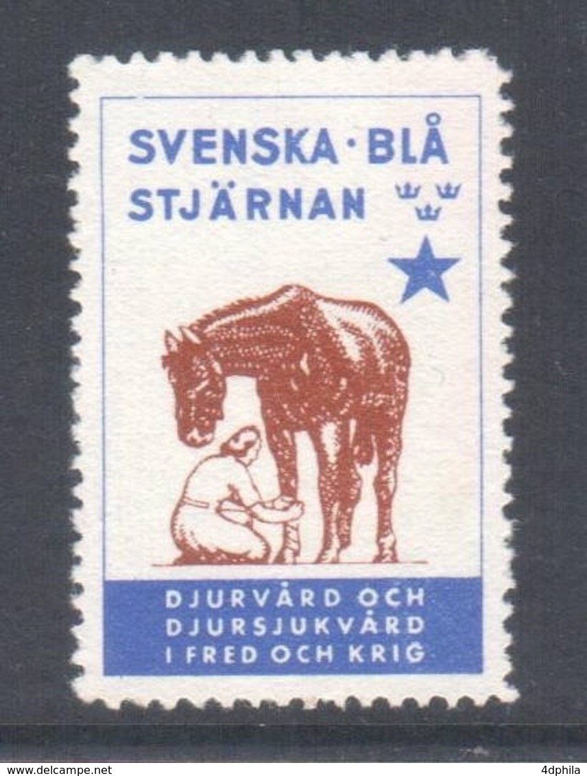 Sweden - Early 1950s - Blue Star, Animal Protection In Peace And War - Military