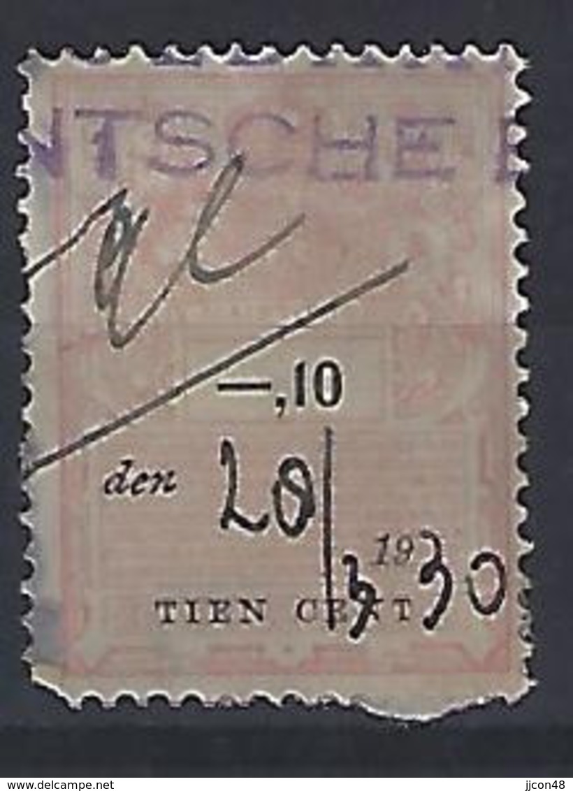 Netherlands 1930 Revenue Stamp  10c (o) - Revenue Stamps