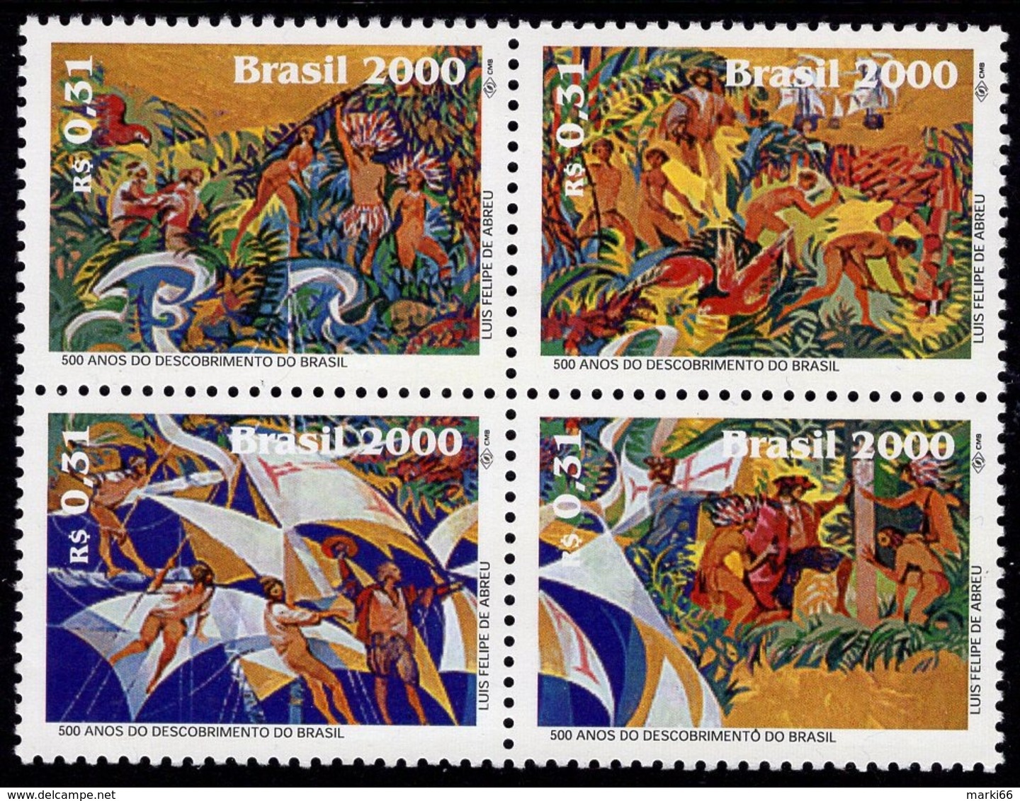 Brazil - 2000 - 500th Anniversary Of Discovery Of Brazil - Mint Stamp Set - Nuovi