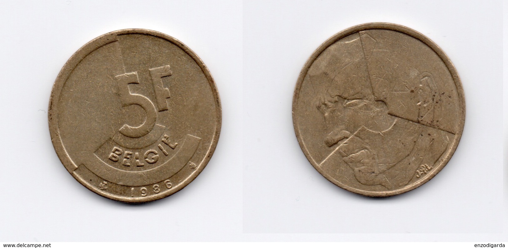 5 Francs – Belgique – 1986 – Légende Flamande – Bronze Aluminium – Etat TTB – KM 164 - 5 Francs
