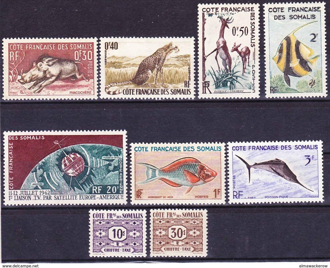 Côte Des Somalis 1958-1963 Lot De Timbres Neufs Sans Charnière **, Je Vends Ma Collection! - Ungebraucht