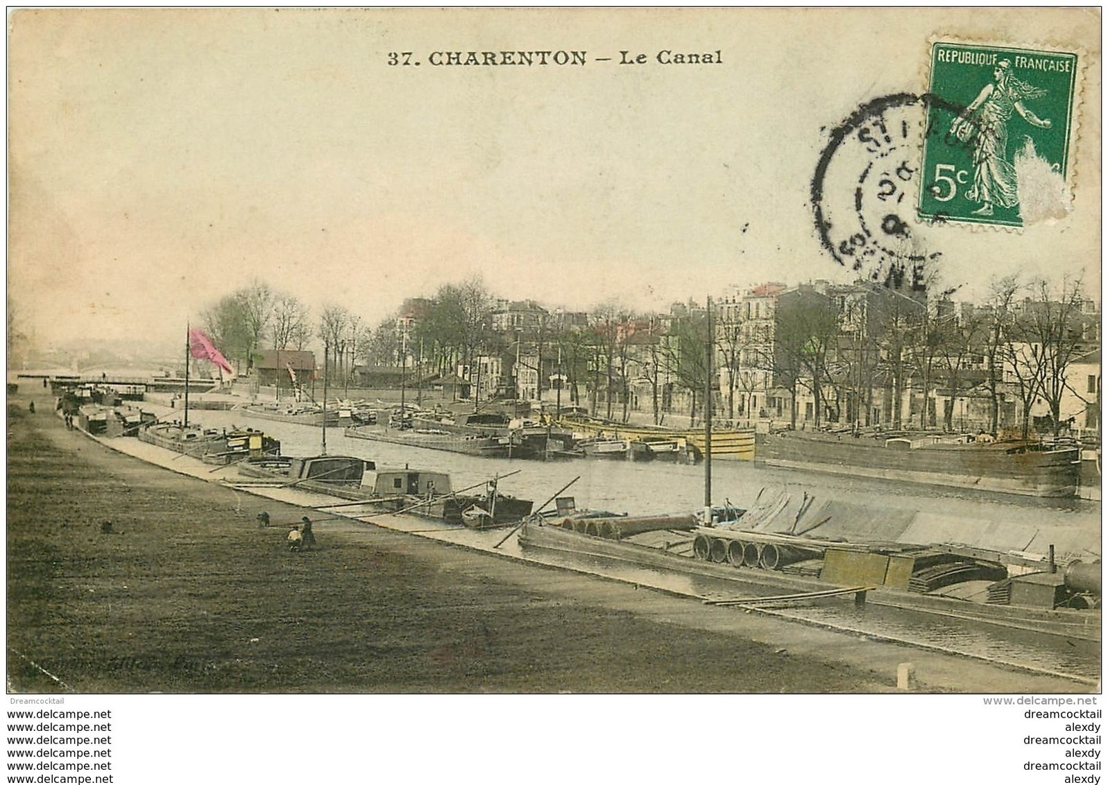 K. 94 CHARENTON LE PONT. Péniches Sur Le Canal 1908 - Charenton Le Pont