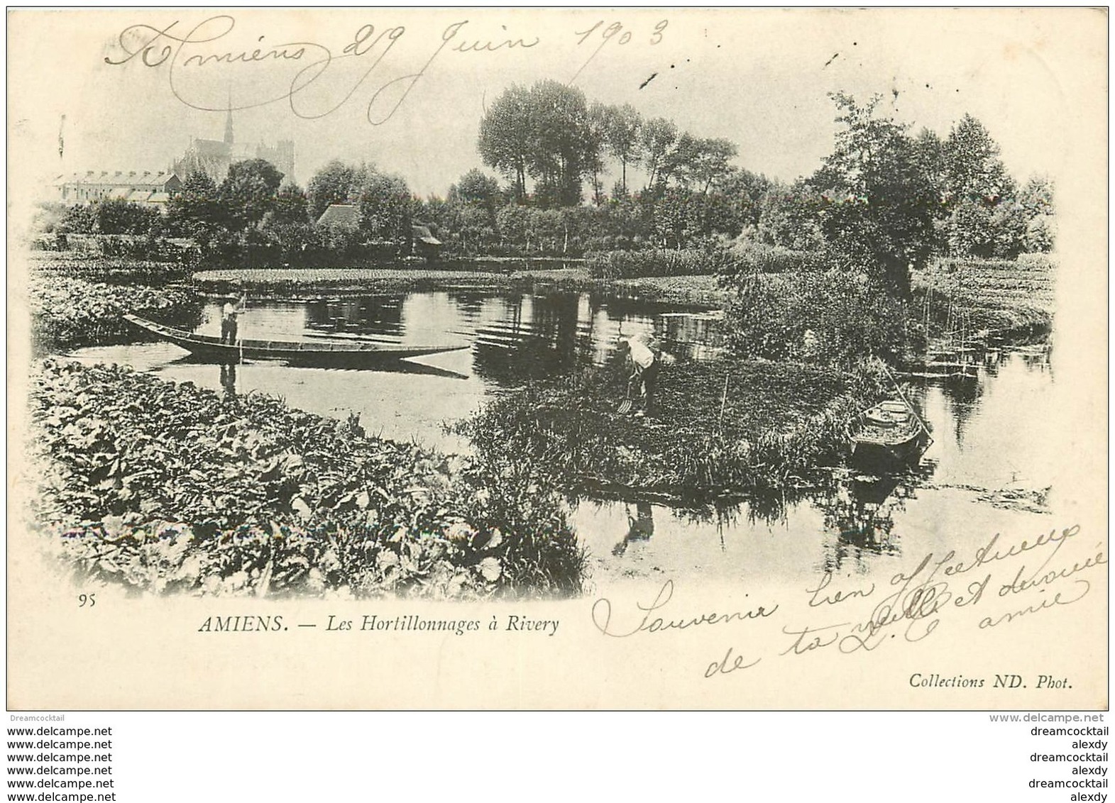 80 AMIENS. Hortillonnages à Rivery 1903 - Amiens