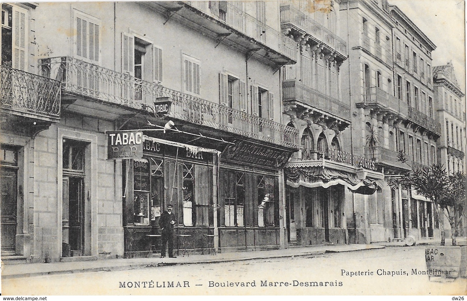 Montélimar (Drôme) Boulevard Marre-Desmarais, Bar-Tabac - Papeterie Chapuis - Montelimar