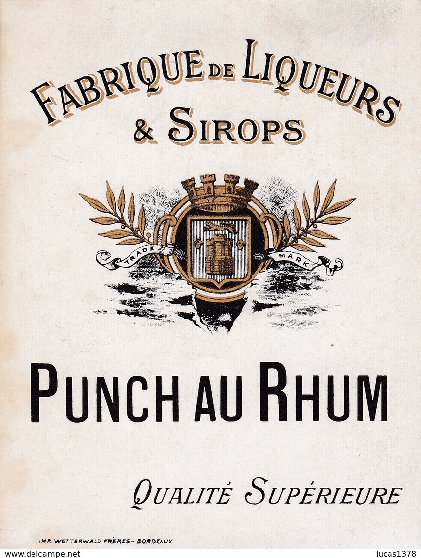 JOLI LOT 7 ETIQUETTES / PEPPERMINT / CURACAO /PUNCH RHUM / NOIX / FRAISE / MENTHE /  CACAO - Colecciones & Series