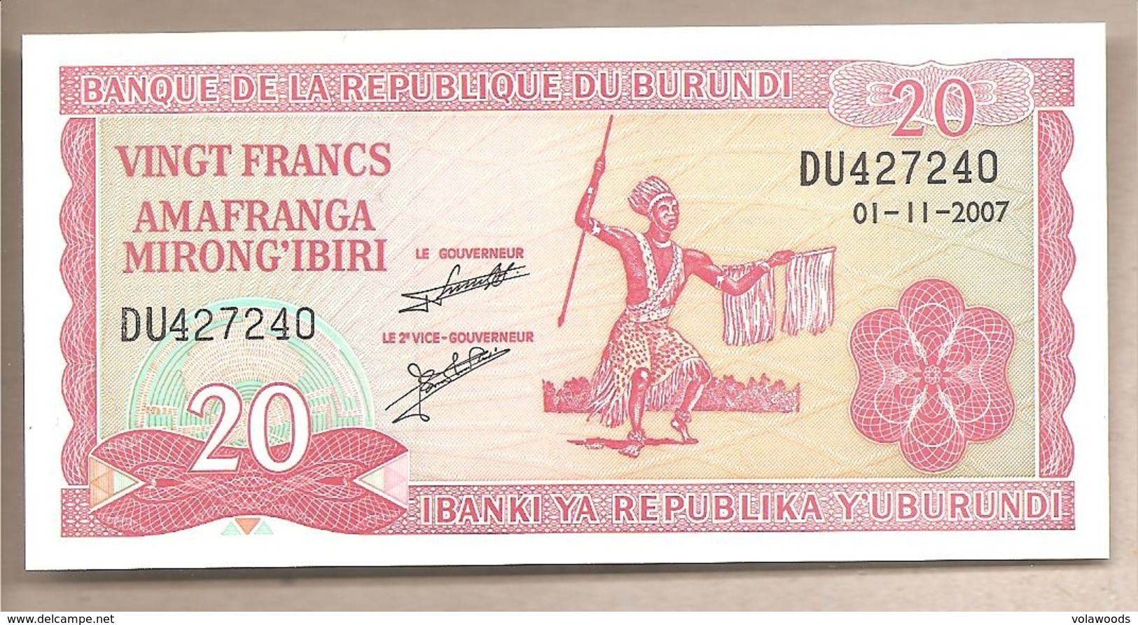 Burundi - Banconota Non Circolata Da 20 Franchi P-27d.5 - 2007 #18 - Burundi