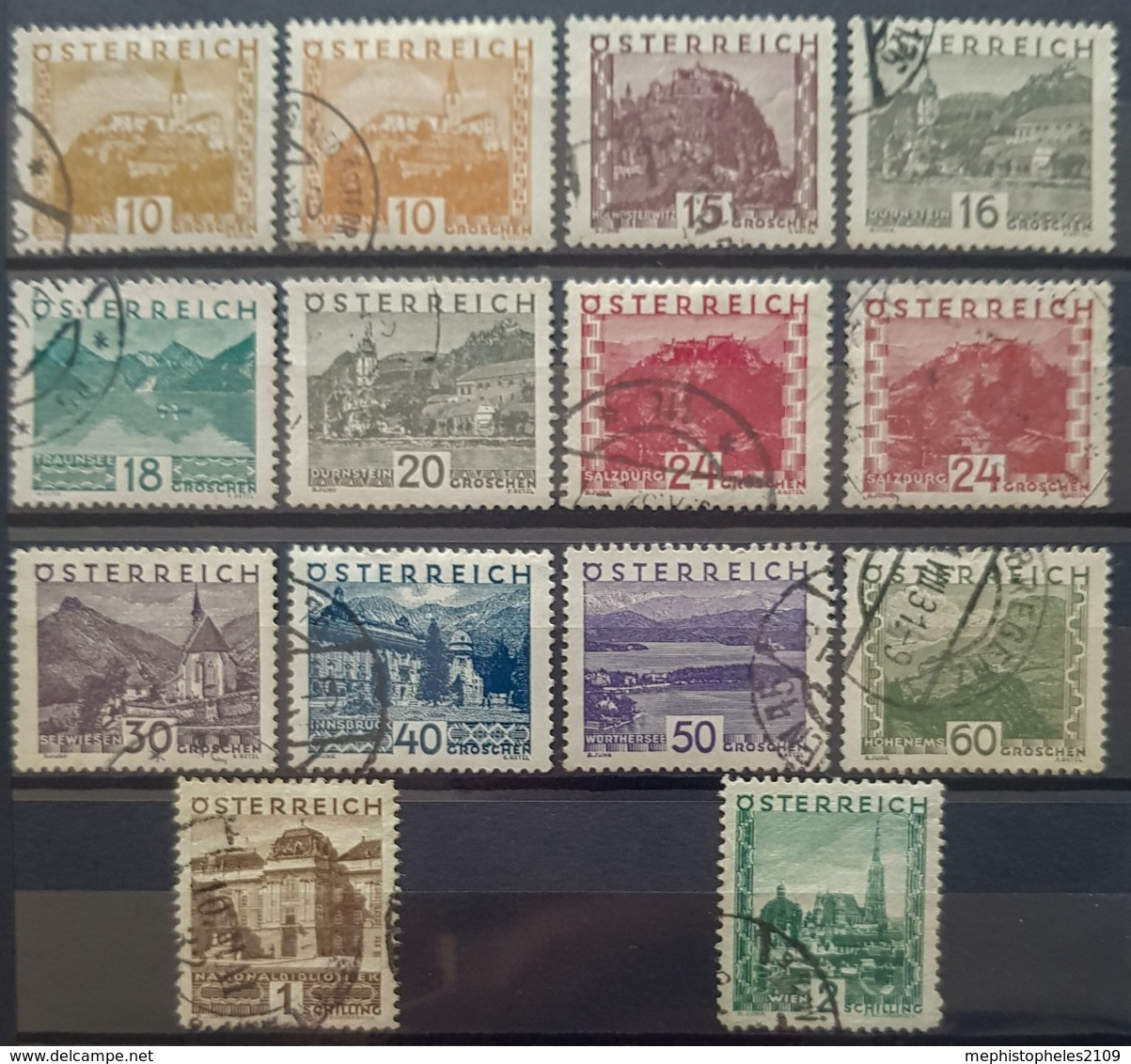 AUSTRIA 1929 - Canceled - ANK 498-511 - Complete Set! - Used Stamps