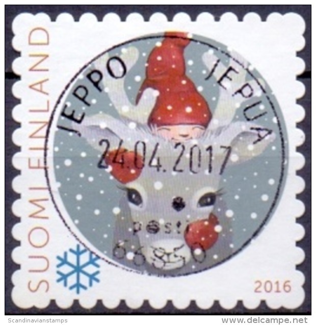 FINLAND 2016 Kerstzegel Binnenland GB-USED - Used Stamps