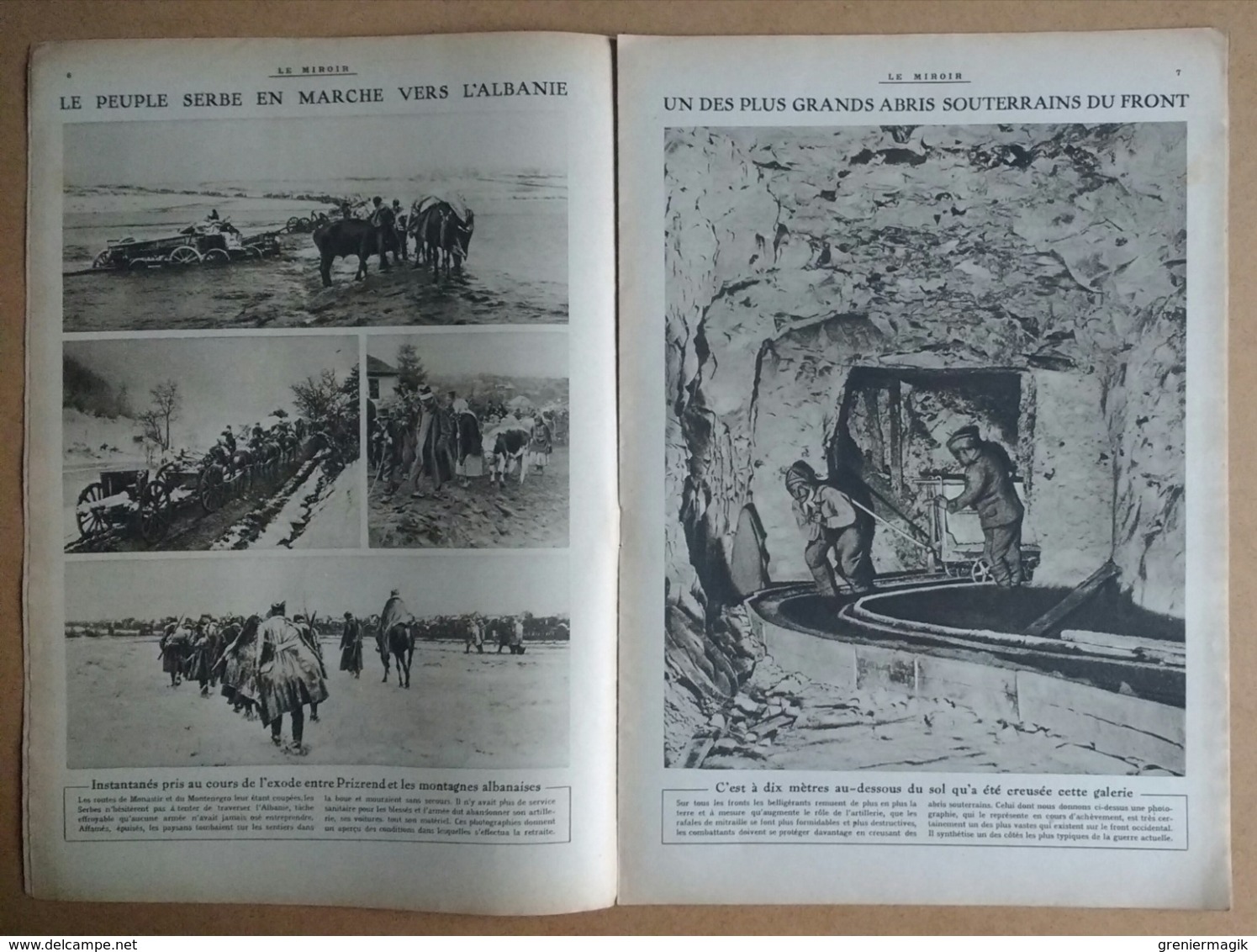 Le Miroir Du 16/01/1916 Camp De Hameln - Les Aviateurs Français Internés En Suisse (Gilbert) - Canal De L'Yser - Vosges - Autres & Non Classés