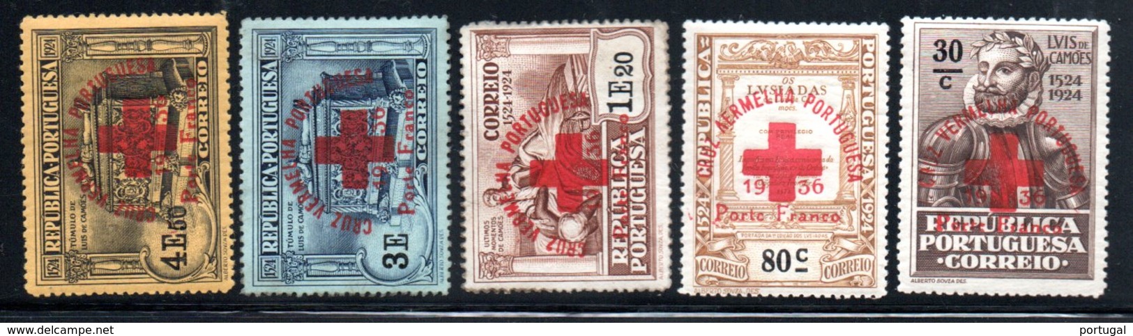 N° 97,9,100,01,02 * ( Cruz Vermelha Portuguesa + 1936 Porte France )  - 1936 - Neufs