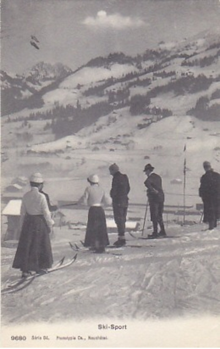 Skifahren Annodazumal - Phototypie & Co., Neuchâtel - 1905            (P-192-70816) - Winter Sports