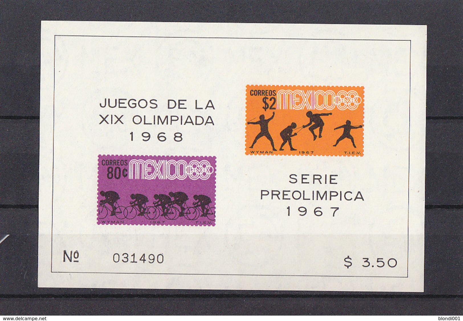 Olympics 1968 - Cycling - MEXICO - S/S Imperf. MNH - Summer 1968: Mexico City