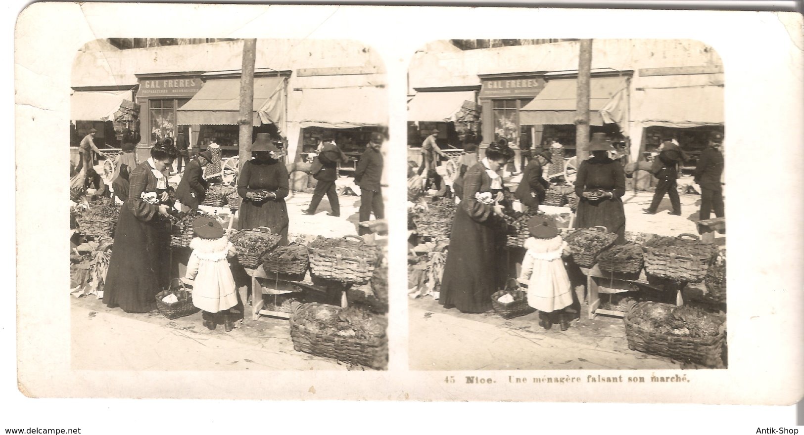 Nice - Une Ménagère Faisant Son Marché  - 1904 (S047) - Stereo-Photographie