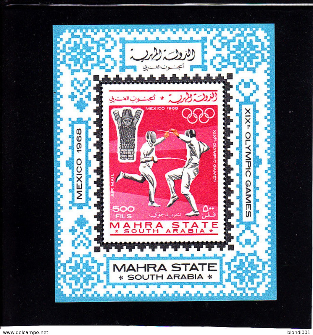 Olympics 1968  - Fencing - MAHRA STATE - S/S MNH - Sommer 1968: Mexico