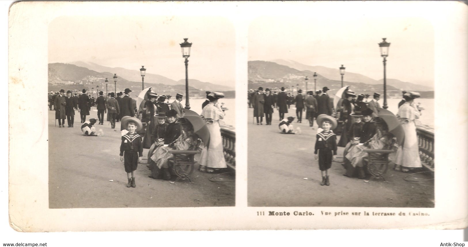 Monte Carlo - Vue Prise Sur La Terrasse Du Casino  - 1905 (S048) - Stereo-Photographie