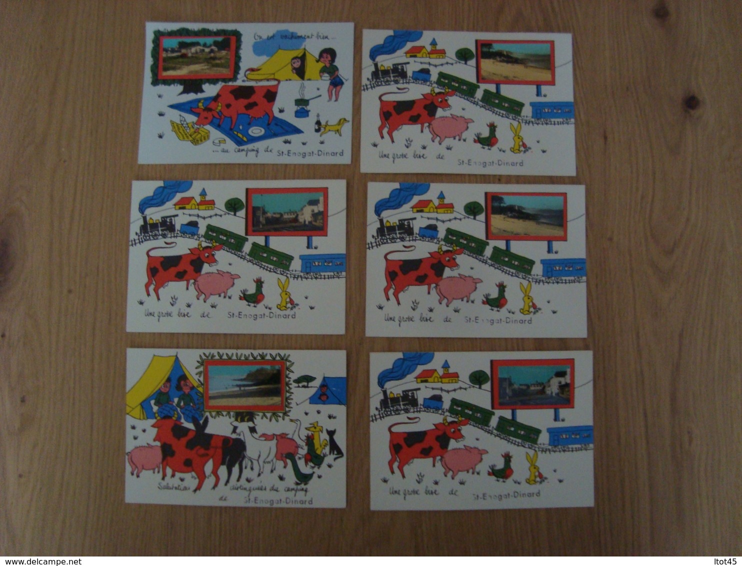 LOT DE 6 CP HUMOURISTIQUES SAINT-ENOGAT-DINARD - Dinard